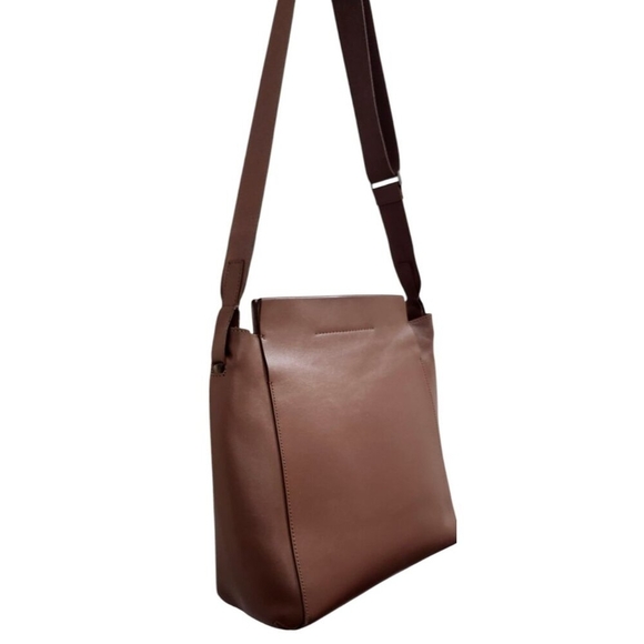 Everlane Cognac Brown Leather The Form Bag Purse Italian Made Preowned - Picture 7 of 16